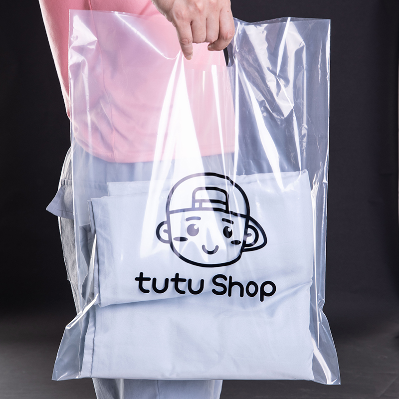 die cut handle shopping bags
